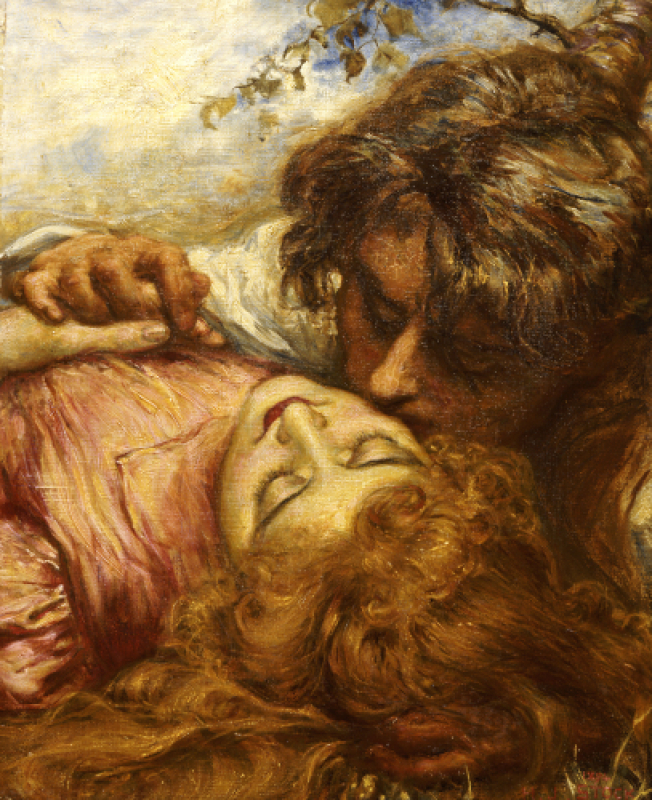 The Kiss, 1894, by Henry John Stock